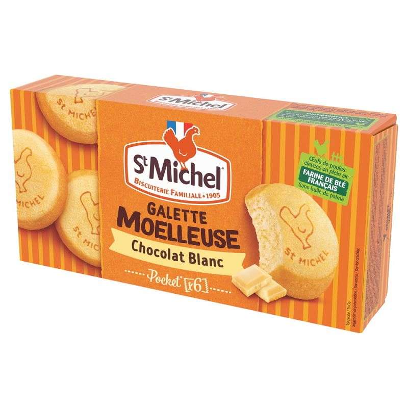 Galettes Moelleuses Chocolat Blanc St Michel 180g 8paquets