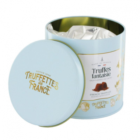 PRECOMMANDE Truffes fantaisie natures - boîte fer de 250g