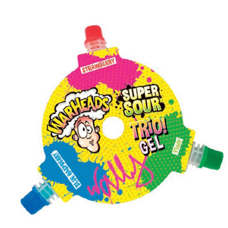 Warheads trio gel (Sour Wheel) - Boîte de 24