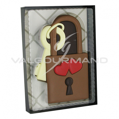 Cadenas et sa clef en chocolat décoré - coffret de 80g