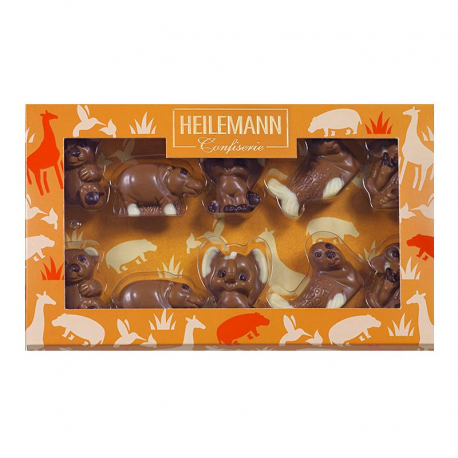 Coffret Animaux du Zoo - sujets en chocolat au lait - 100g - DDM 10/24