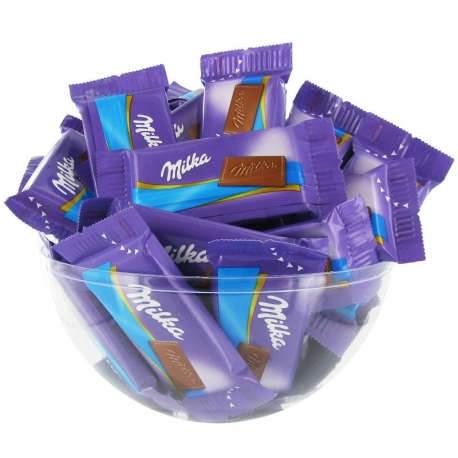 Napolitains Milka en chocolat au lait 4,6g - boîte de 355