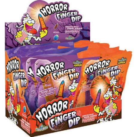 Horror Finger Dip Funny Candy - boite de 18