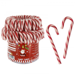 Candy canes rouges et blanches - tubo de 72