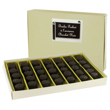 Bouchées praliné noir à l'ancienne - Fabrication artisanale Française - 500g