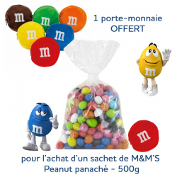 M&M's Peanut panaché - 500g avec 1 porte-monnaie OFFERT